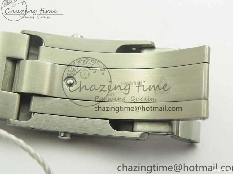 1225 ComfortFit Speedmaster SS “Speedy Tuesday” OMF Best Edition Black Dial on SS Bracelet Manual Winding Chrono Movement 7994